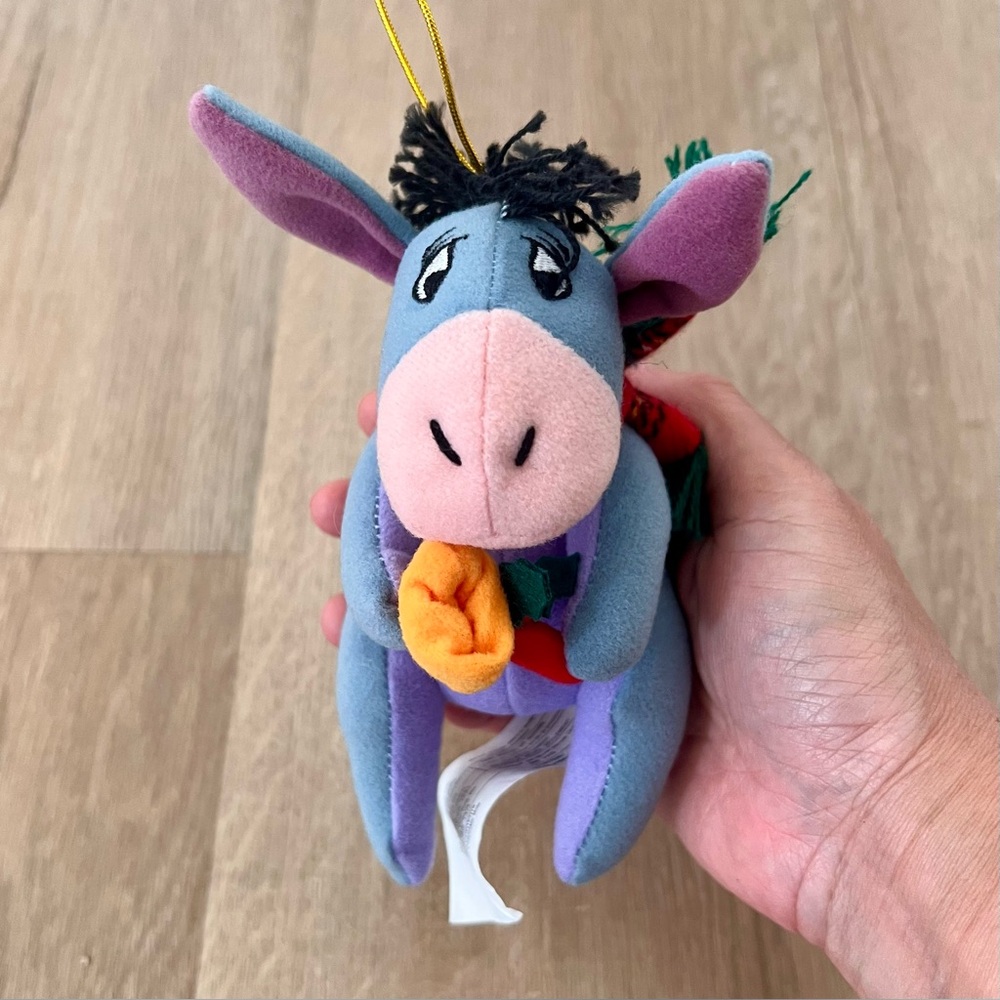 Disney Winnie The Pooh Collection Eeyore Plush Toy Christmas Ornament 5”‎